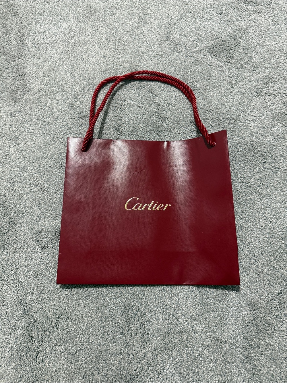 Authentic Cartier Red Small Luxury Shopping Gift Bag